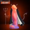 HADESDILDO-fantasydildo-textureddildo-longdildo-orange-over-blue