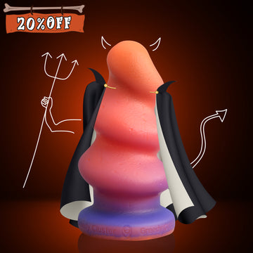 TORNADOSTOPPER-analplug-spiralbuttplug-beginnerbuttplug-orange-over-blue