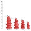 spiral butt plug,anal plug,squat butt plug,training plugs-red color sizeschart