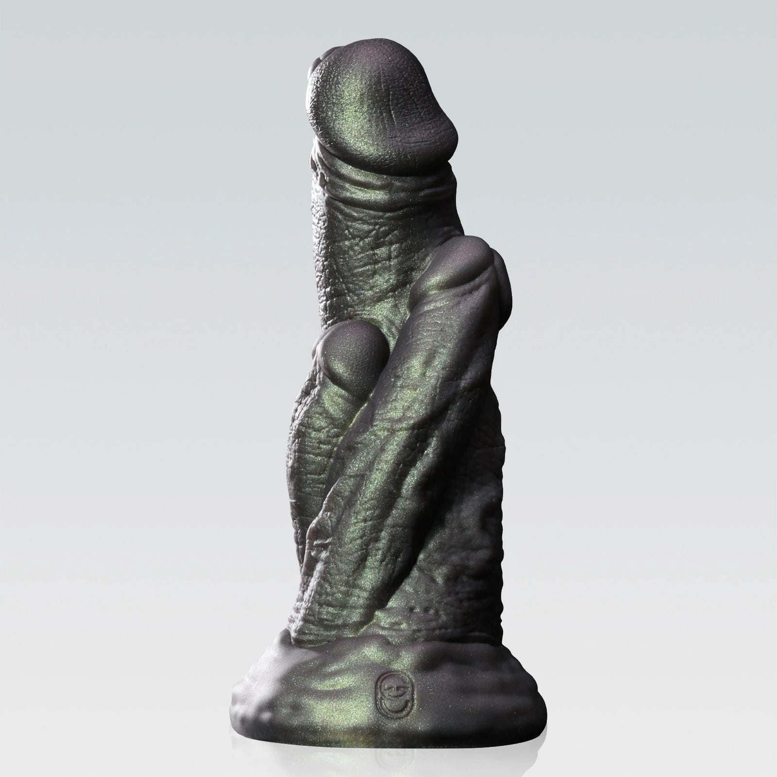 triple penis dildo,fantasy dildo,long and thick dildo-rust color