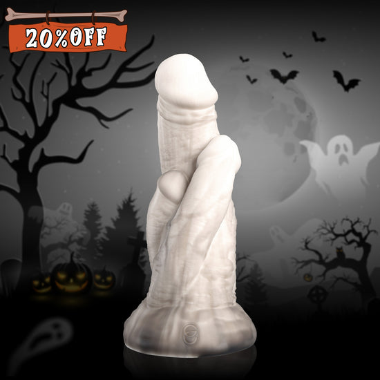 TRIPLEDRAGONDILDO-fantasydildo-longdildo-thickdildo-dragondildo-white-over-black