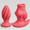 butt plug set,hollow butt plug and anal plug,red color