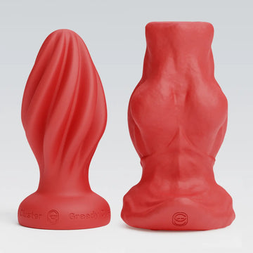 butt plug set,hollow butt plug and anal plug,red color
