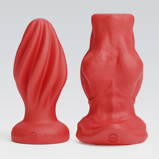 butt plug set,hollow butt plug and anal plug,red color
