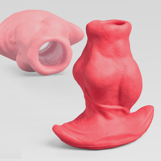 tunnel butt plug,fisting,knot buttplug red color