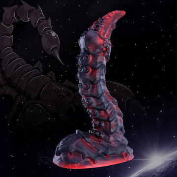 GreedyCluster Stinger alien dildo amidst the cosmic expanse, surrounded by streaks of starlight during the Galaxy Capture event