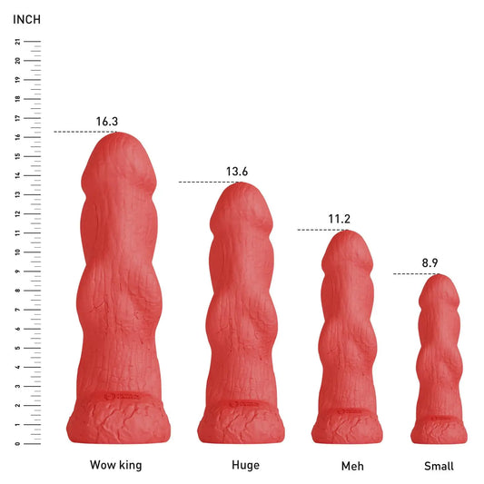 knot dildo,textured dildo,fantasy dildo-red color sizeschart