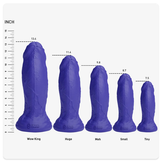 rapper penis dildo,realistic dildo,foreskin-blue color sizeschart