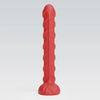 rebar dildo,steel wand,curved sex toys red color