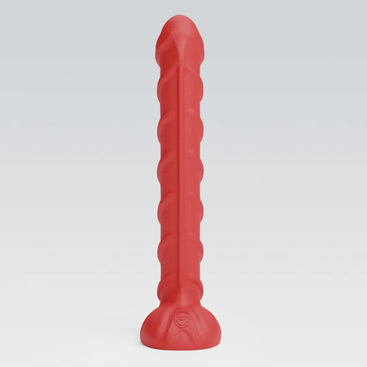 rebar dildo,steel wand,curved sex toys red color