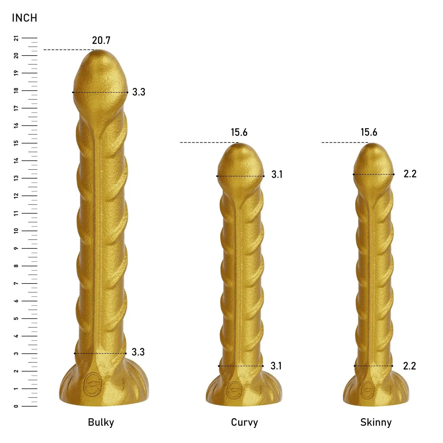 rebar dildo,steel wand,curved sex toys golden color sizeschart