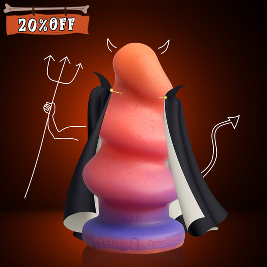 TORNADOSTOPPER-analplug-spiralbuttplug-beginnerbuttplug-orange-over-blue