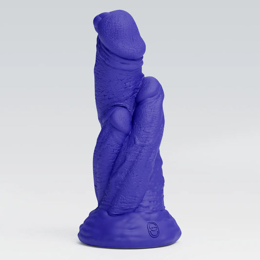 triple penis dildo,fantasy dildo,long and thick dildo-blue color