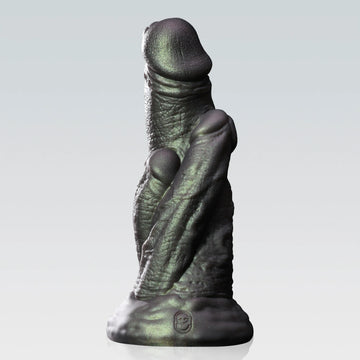 triple penis dildo,fantasy dildo,long and thick dildo-rust color