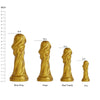 Trophy Dildo-analplug-fantasydildo-golden dildo-golden color-sizeschart