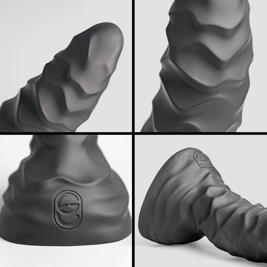 ABBADON - HUGE ANAL DILDO huge dildo detail image showing fantasy texture, sculpted shape, and body-safe silicone finish