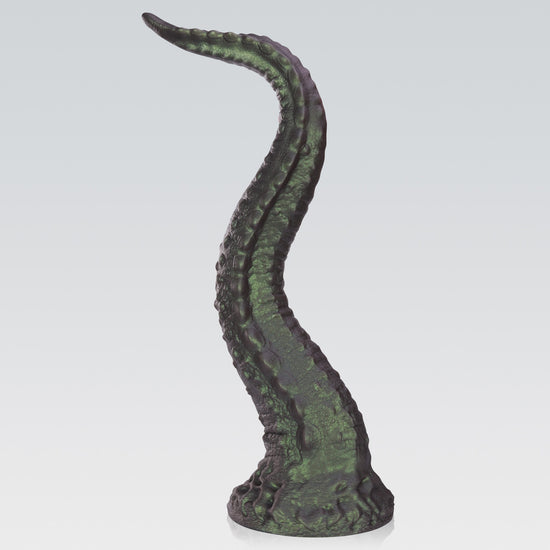 DRACOTAIL - FANTASY DRAGON DILDO fantasy dildo detail image showing tail shape, wearable base, and pup play detail
