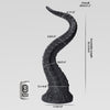 DRACOTAIL - FANTASY DRAGON DILDO fantasy dildo detail image showing tail shape, wearable base, and pup play detail