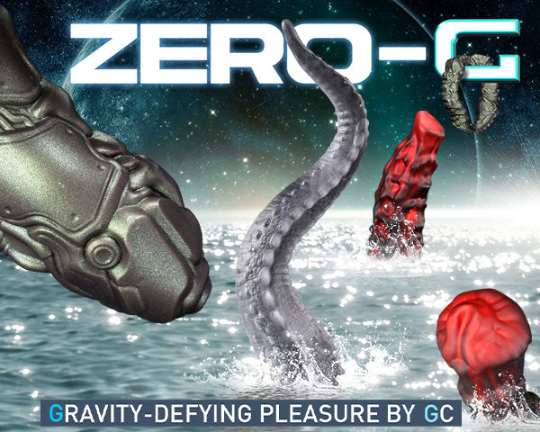 Galaxy Capture campaign banner featuring the Alien Dildo Collection in a zero-gravity cosmic ocean – Gravity-defying pleasure by GreedyCluster.