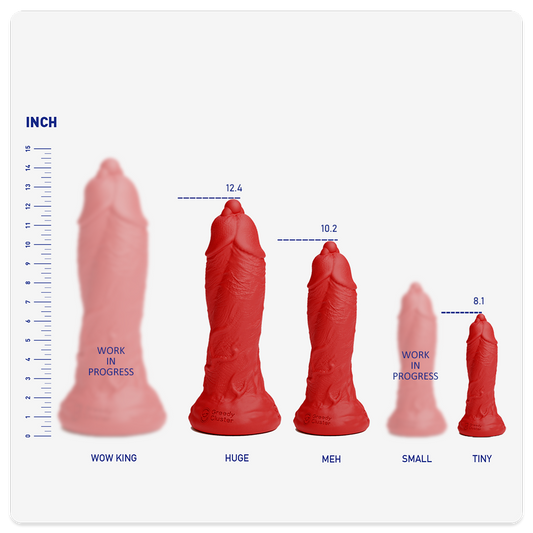 D.P. Dildo – 5 Sizes Size Chart