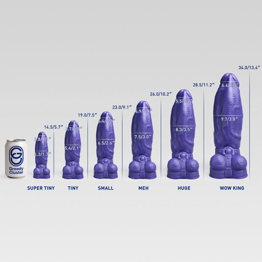 Harness - Realistic Dildo – 6 Sizes Size Chart