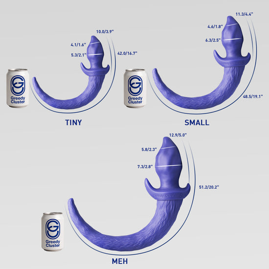 Puppy Flame Plug - 3 Sizes Size Chart