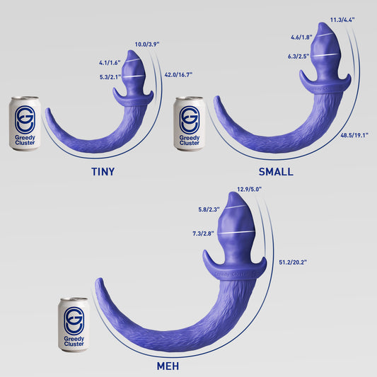 Puppy Flame Plug - 3 Sizes Size Chart