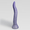 GreedyCluster SYREX textured dragon tail fantasy dildo in HYPERBLUE silver and blue color