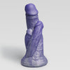 GreedyCluster TRIPLE DRAGON three-shaft fantasy dildo in HYPERBLUE silver and blue color