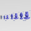 GREEDYHOLE COMBO SET hollow butt plug size chart for MEH, HUGE, WOW KING