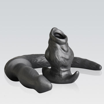 GreedyHole PupSet public butt plug in Scarlett color for public buttplug and wearable butt plug