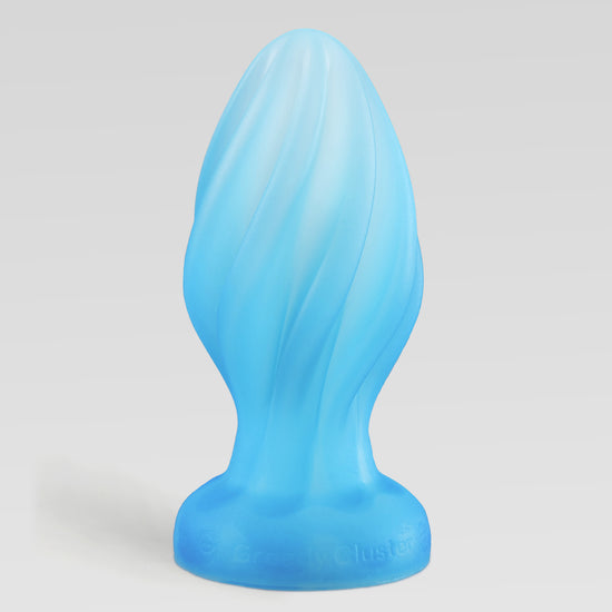 GREEDYHOLE STOPPER 00 spiral textured butt plug in ARCTIC color, main product photo