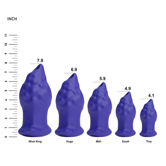 GREEDYHOLE TUNNEL PLUG 02 hollow butt plug size chart for TINY, SMALL, MEH, HUGE, WOW KING