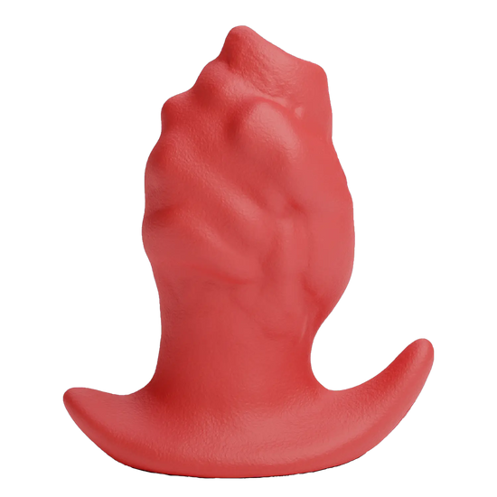 GREEDYHOLE TUNNEL PLUG 04 hollow butt plug color options in Scarlett, Azure, Rust, Charcoal silicone