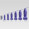 HARNESS - REALISTIC DILDO strap on dildo size chart for SUPER TINY, TINY, SMALL, MEH, HUGE, WOW KING