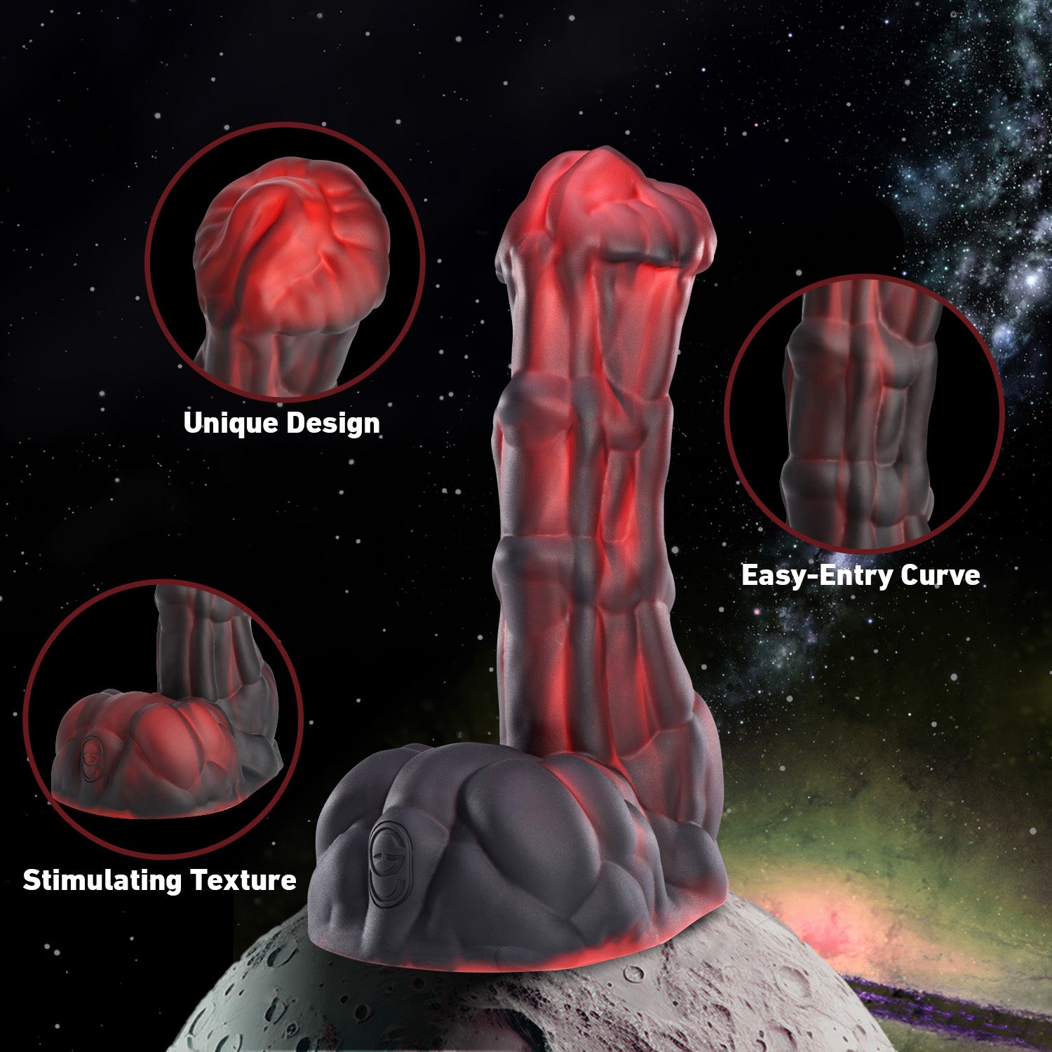 PEGASUS DILDO fantasy dildo detail image showing fantasy texture, sculpted shape, and body-safe silicone finish
