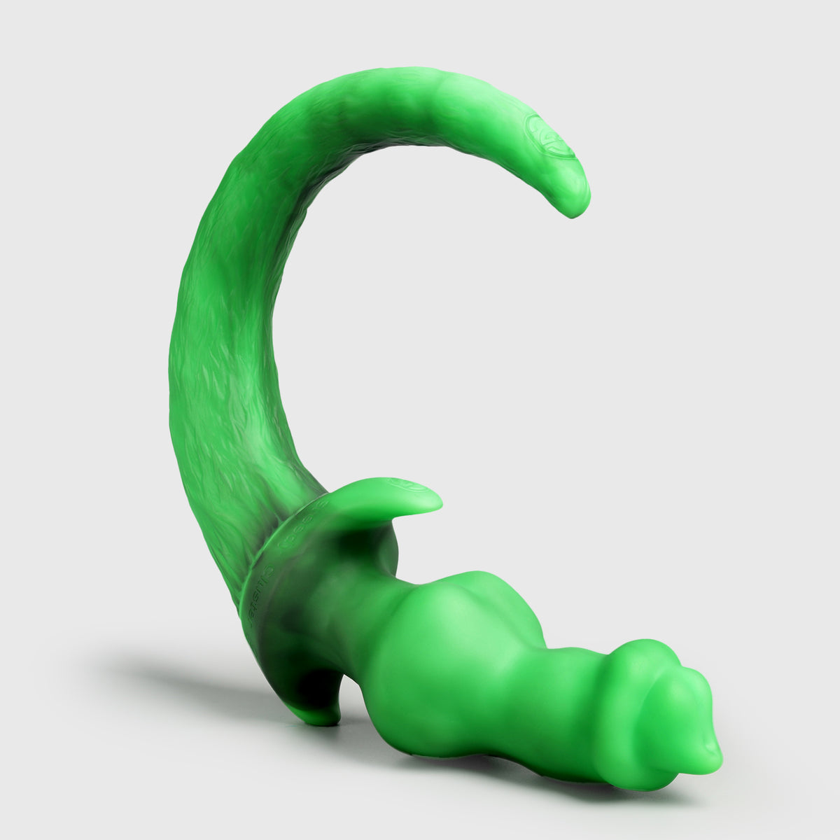 PUP WOOF TAIL PLUG in SLIME black-green color, SKU series GC-GJW-HBL