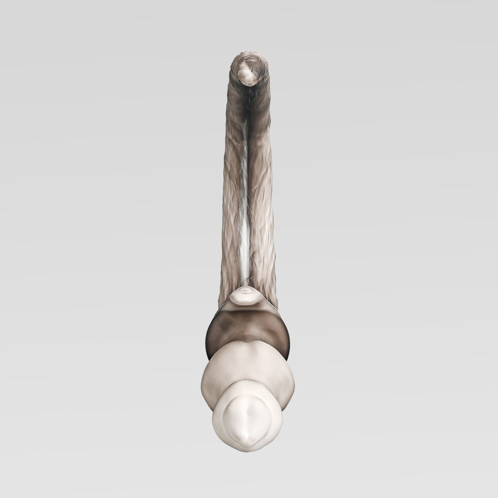 PUP WOOF TAIL PLUG tail butt plug detail image showing hollow channel, base, and tunnel plug details