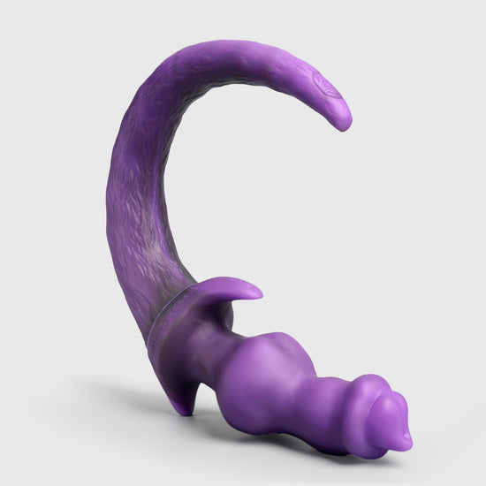 PUP WOOF TAIL PLUG in UV black-purple color, SKU series GC-GJW-HBZ