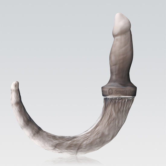 PUPPY BOI PLUG public butt plug detail image showing hollow channel, base, and tunnel plug details