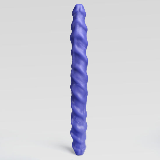 RAM TWIN double dildo detail image showing fantasy texture, sculpted shape, and body-safe silicone finish