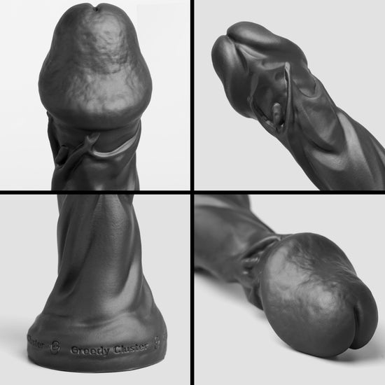 TROPHY -FANTASY DILDO huge dildo detail image showing fantasy texture, sculpted shape, and body-safe silicone finish