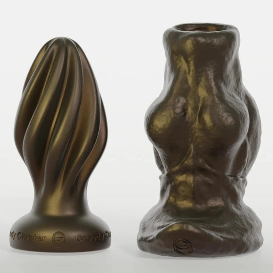 butt plug set,hollow butt plug and anal plug,rust color