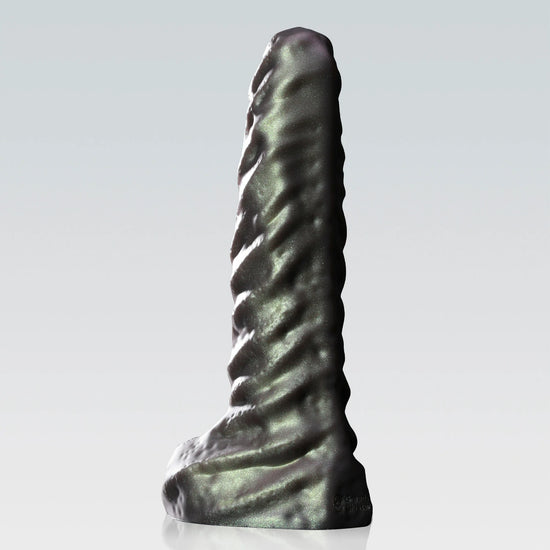 TYRAN - HUGE ANAL DILDO huge dildo detail image showing lifelike texture, veins, shape, and body-safe silicone finish