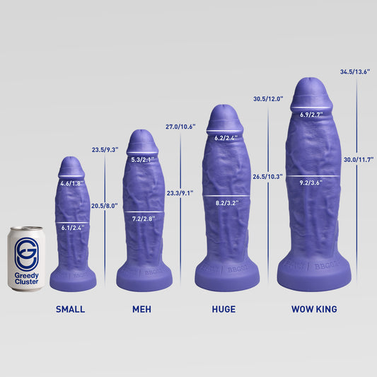 WADE - BBG024 REALISTIC DILDO realistic dildo size chart for SMALL, MEH, HUGE, WOWKING